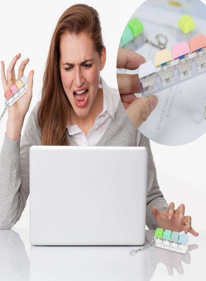 Lohoee Keyboard Fidget Toys Fidget Clicker Keyboard Button Fidget Keychain Decompression Toys for Stress Relief Office Pass the Time or Gift - Image 4